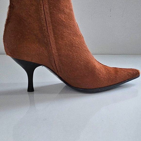 SERGIO ROSSI Pointy Pony Hair Boots -BRAND NEW! - Picture 4 of 16